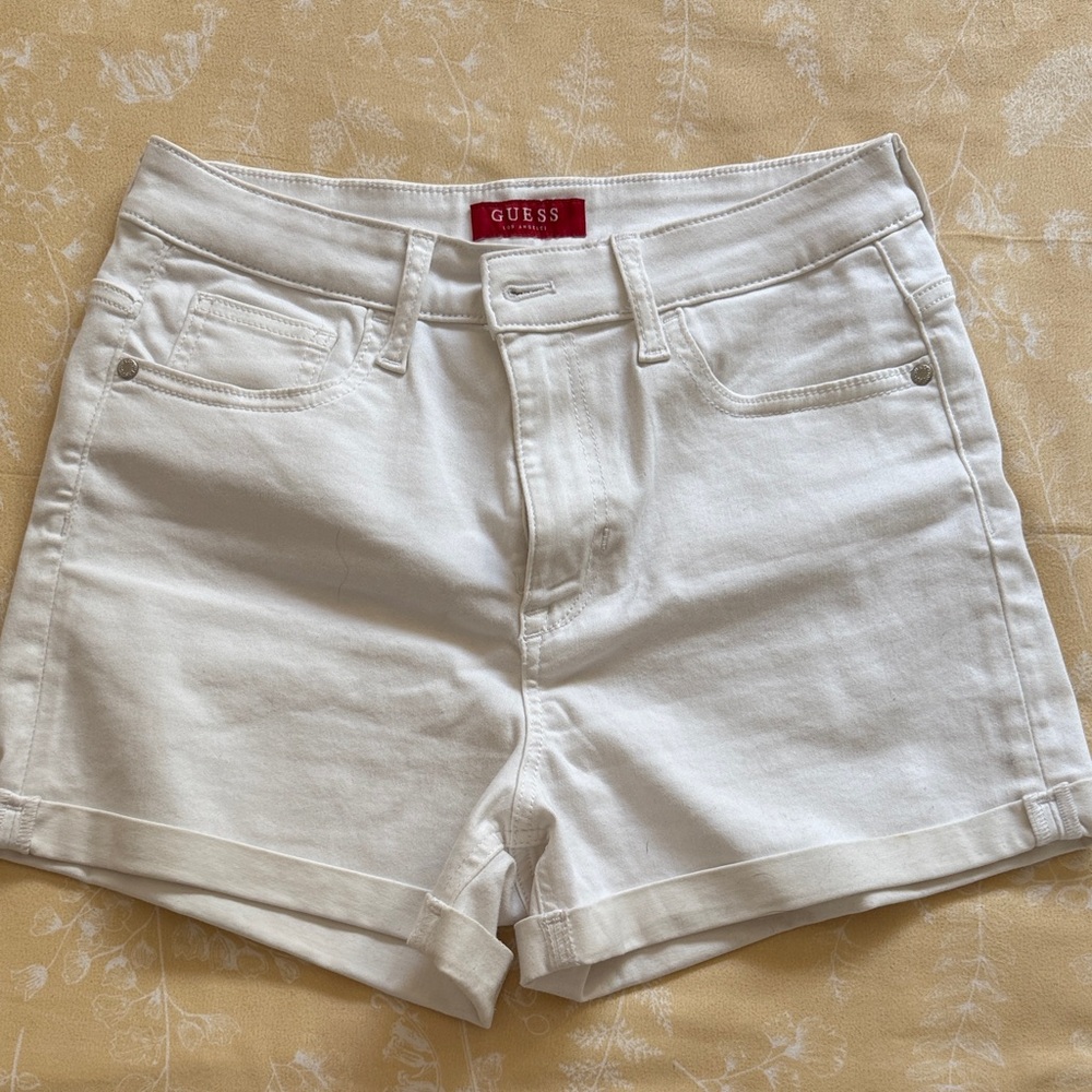 Guess Women's Classic White Jean Shorts